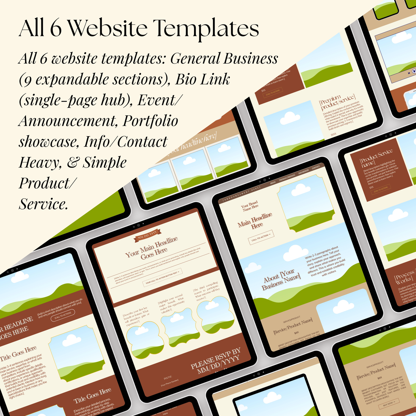 Website & Content Templates
