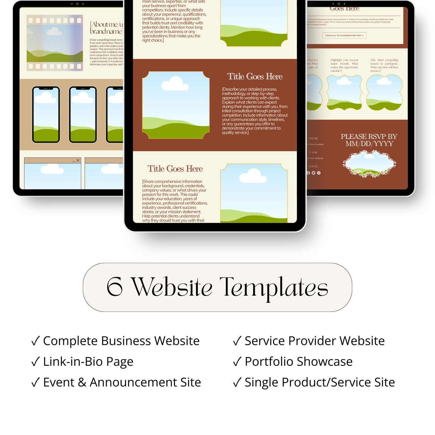 Website & Content Templates
