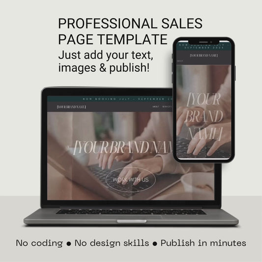 Bold Contrast Sales Page Template